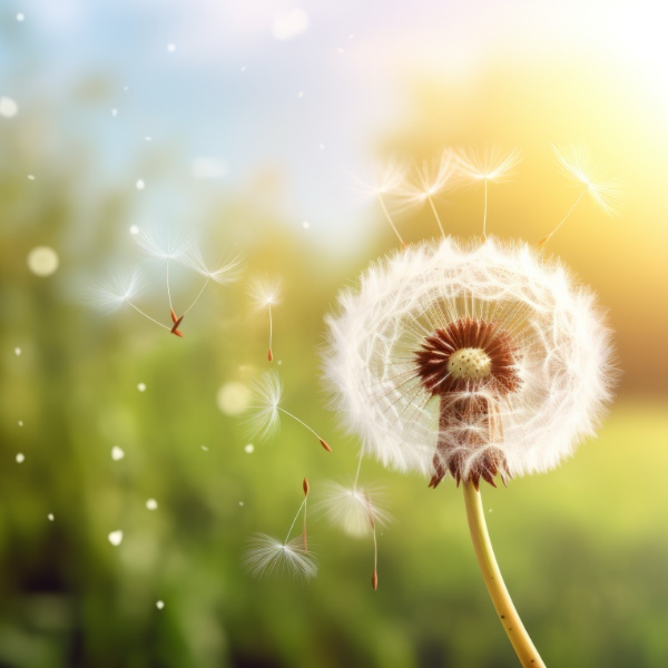 dandelion releasing its seeds